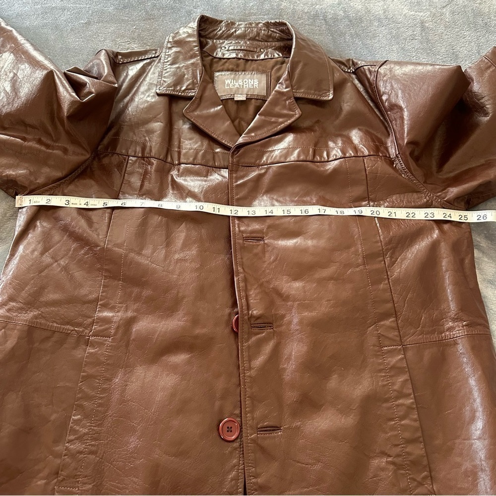 Wilson Vintage Leather Mahogany Brown Long Sleeve Jacket Size XL - Picture 15 of 15